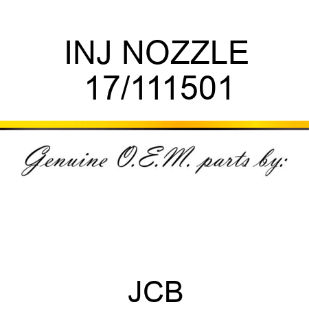 INJ NOZZLE 17/111501