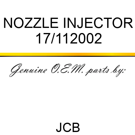NOZZLE INJECTOR 17/112002