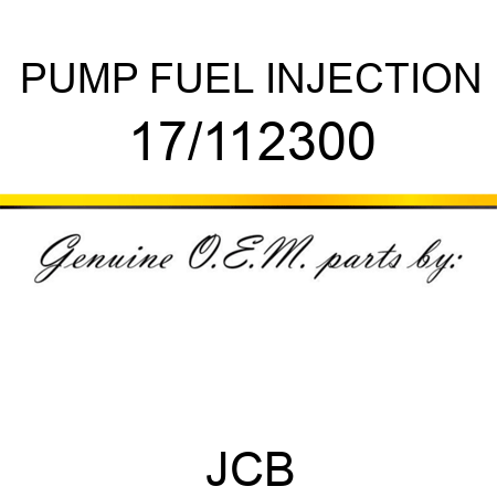 PUMP FUEL INJECTION 17/112300
