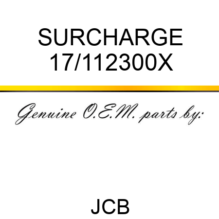 SURCHARGE 17/112300X