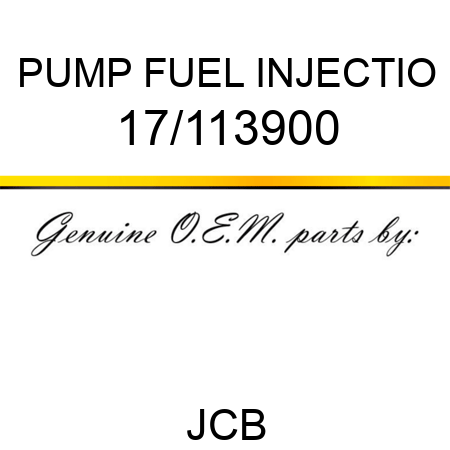 PUMP FUEL INJECTIO 17/113900