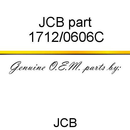 JCB part 1712/0606C