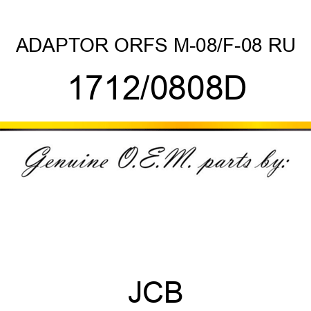 ADAPTOR ORFS M-08/F-08 RU 1712/0808D