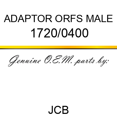 ADAPTOR ORFS MALE 1720/0400