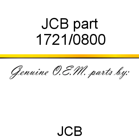 JCB part 1721/0800