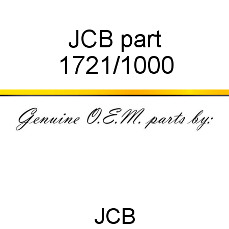 JCB part 1721/1000