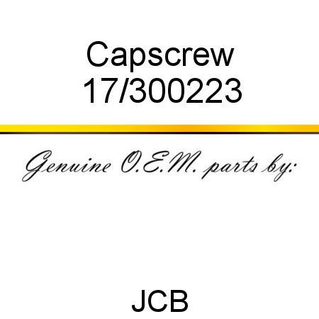 Capscrew 17/300223