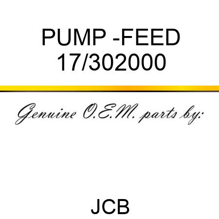 PUMP -FEED 17/302000