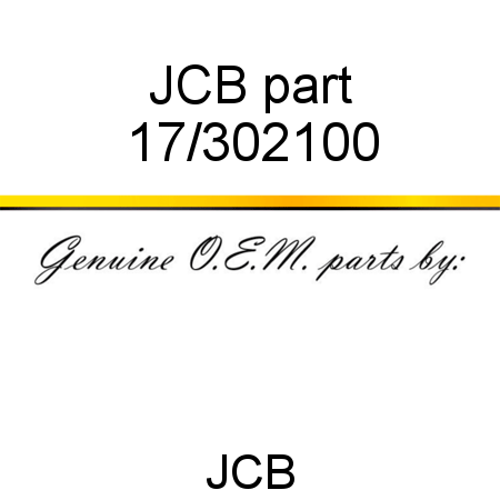 JCB part 17/302100