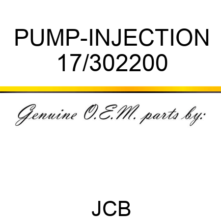 PUMP-INJECTION 17/302200