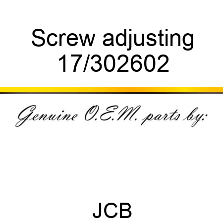 Screw adjusting 17/302602