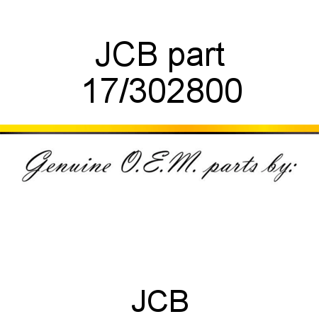 JCB part 17/302800