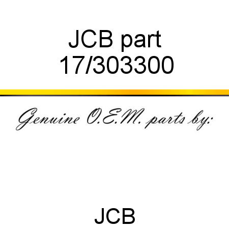 JCB part 17/303300