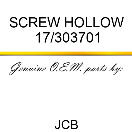 SCREW HOLLOW 17/303701