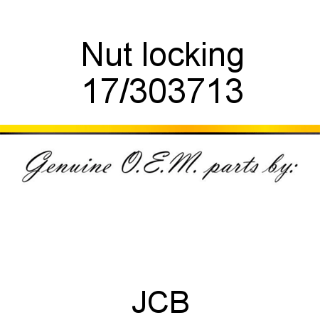 Nut, locking 17/303713