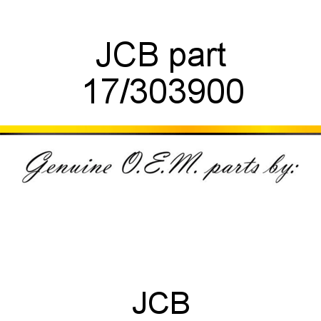 JCB part 17/303900