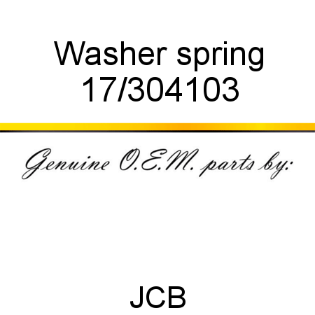Washer, spring 17/304103