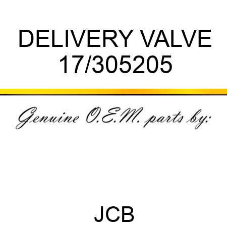 DELIVERY VALVE 17/305205