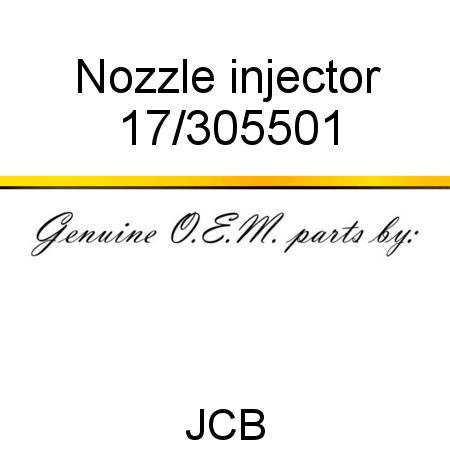 Nozzle, injector 17/305501