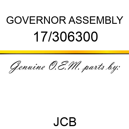 GOVERNOR ASSEMBLY 17/306300