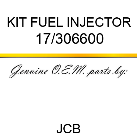 KIT FUEL INJECTOR 17/306600