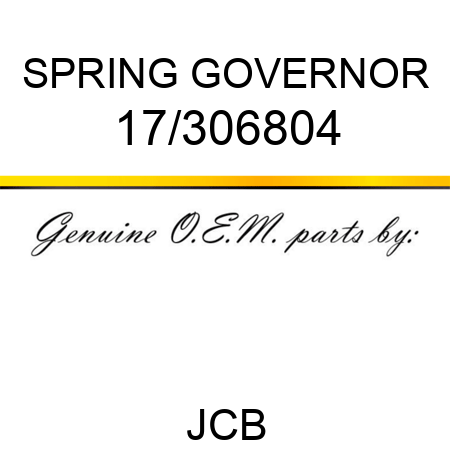 SPRING GOVERNOR 17/306804