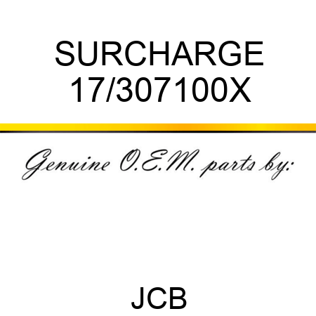 SURCHARGE 17/307100X