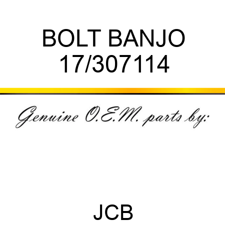 BOLT BANJO 17/307114