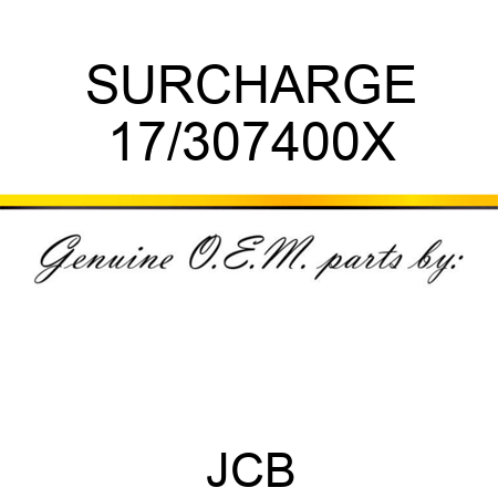 SURCHARGE 17/307400X