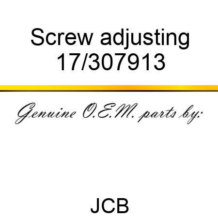 Screw adjusting 17/307913