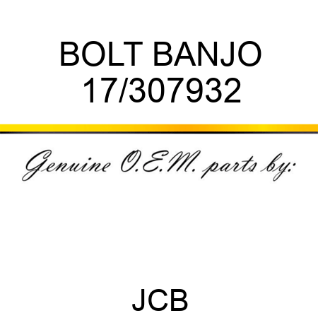 BOLT BANJO 17/307932