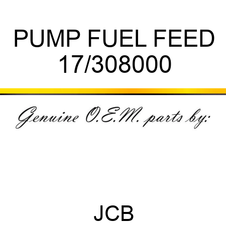 PUMP FUEL FEED 17/308000