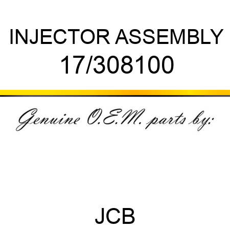 INJECTOR ASSEMBLY 17/308100