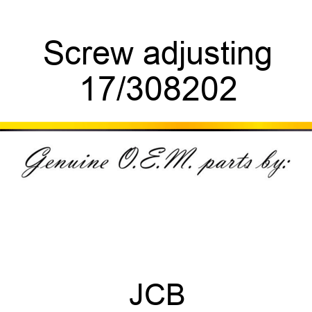 Screw adjusting 17/308202