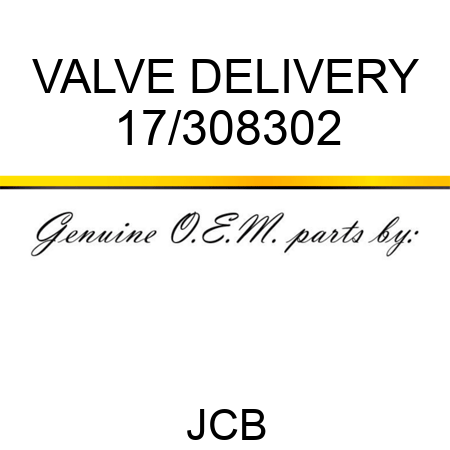 VALVE DELIVERY 17/308302