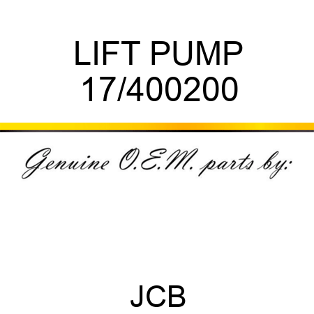 LIFT PUMP 17/400200