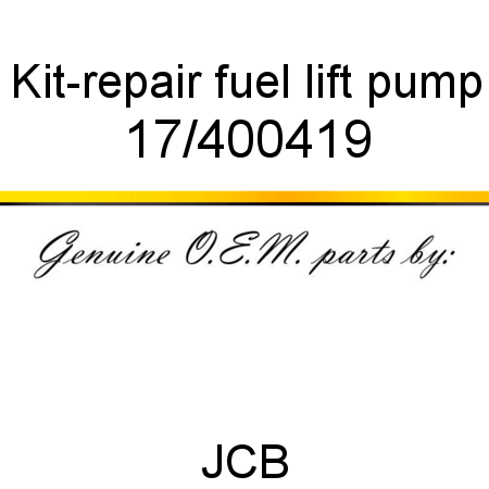 Kit-repair, fuel lift pump 17/400419