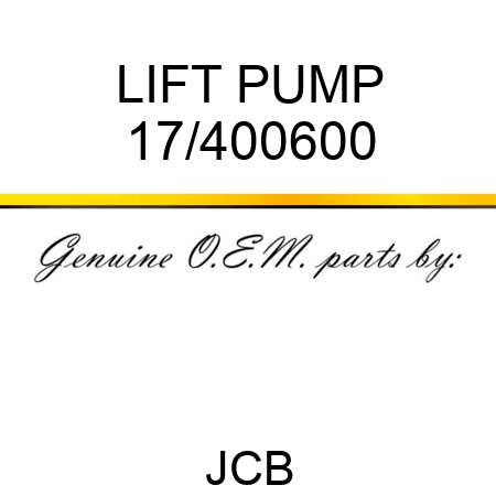 LIFT PUMP 17/400600