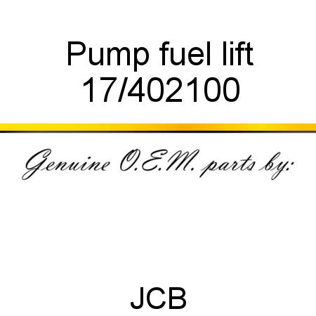 Pump, fuel lift 17/402100