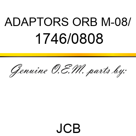 ADAPTORS ORB M-08/ 1746/0808