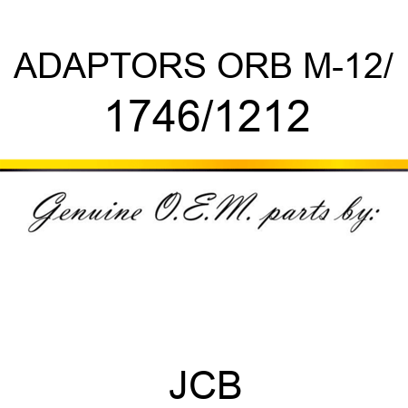 ADAPTORS ORB M-12/ 1746/1212