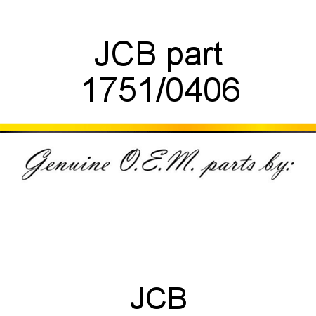 JCB part 1751/0406