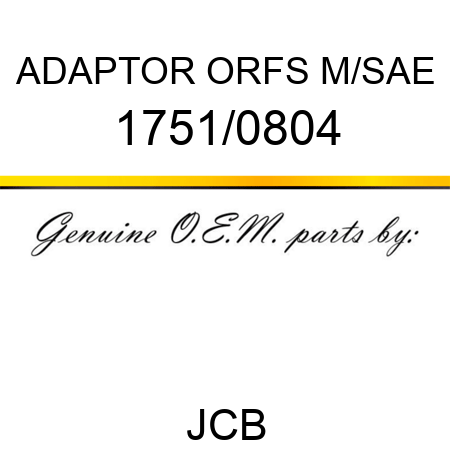 ADAPTOR ORFS M/SAE 1751/0804