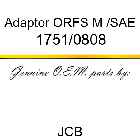 Adaptor, ORFS M /SAE 1751/0808