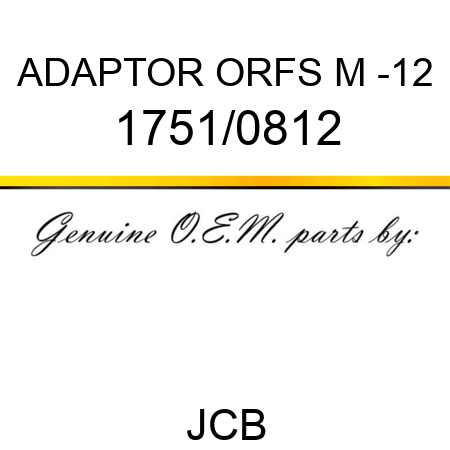 ADAPTOR ORFS M -12 1751/0812