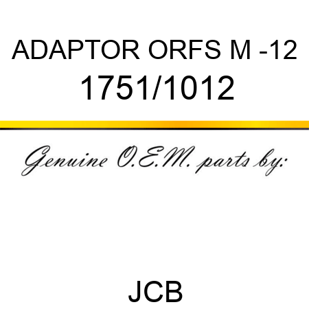 ADAPTOR ORFS M -12 1751/1012