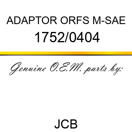 ADAPTOR ORFS M-SAE 1752/0404