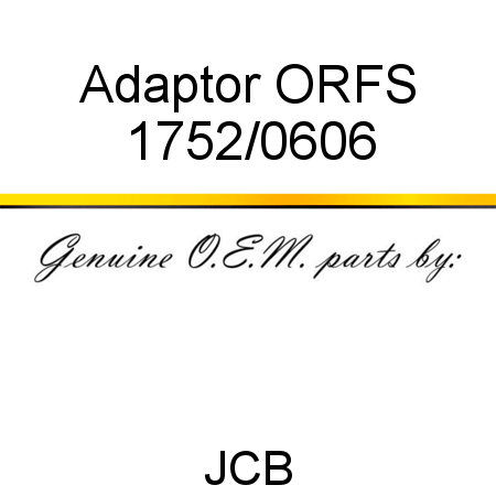 Adaptor, ORFS 1752/0606