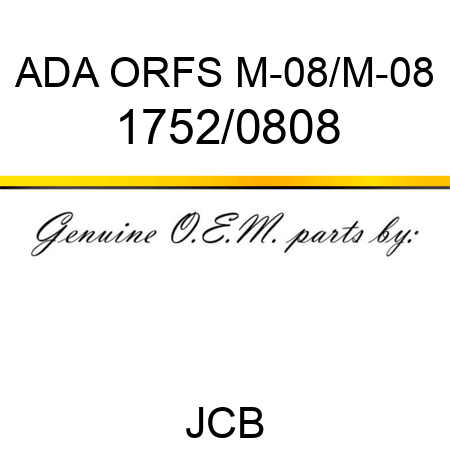 ADA ORFS M-08/M-08 1752/0808