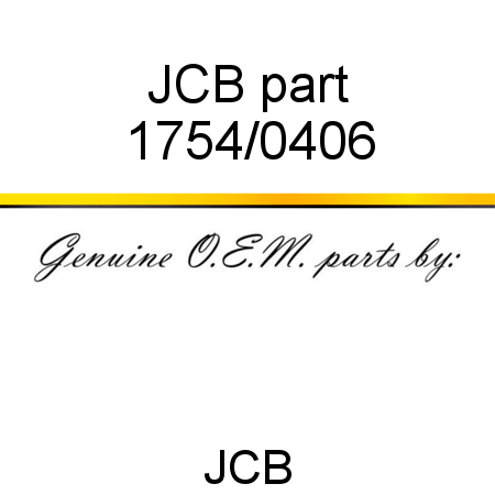 JCB part 1754/0406